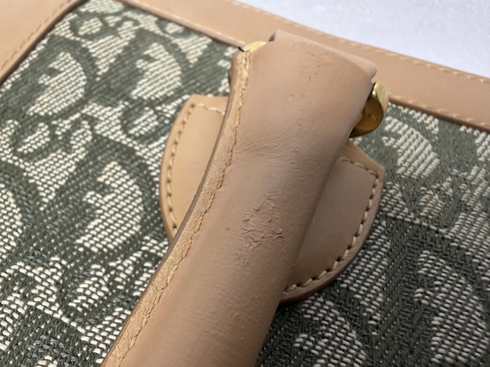 Christian Dior Handbag Tote Bag Trotter Canva Vintage Authentic thumbnail 18