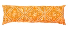 Home Collection Valenti Boho 12 x 36-inch Orange/White Decorative Accent Pill...