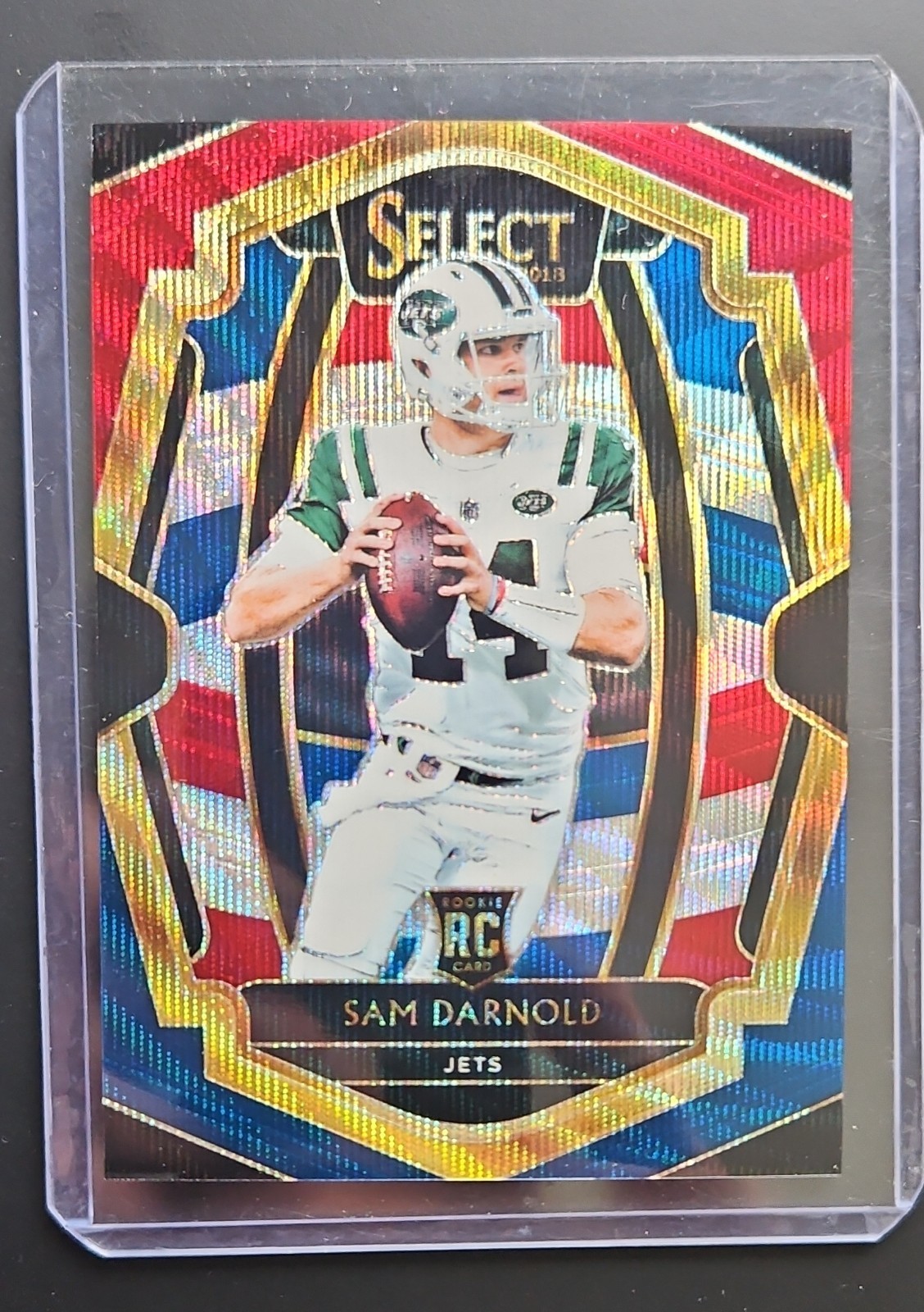2018 Panini Select - Premier Level Sam Darnold #107 Tri-Color Prizm /199 (RC)