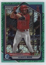 2024 Bowman Chrome Prospects Aqua Shimmer Refractor 48/125 Alberto Rios 9hx