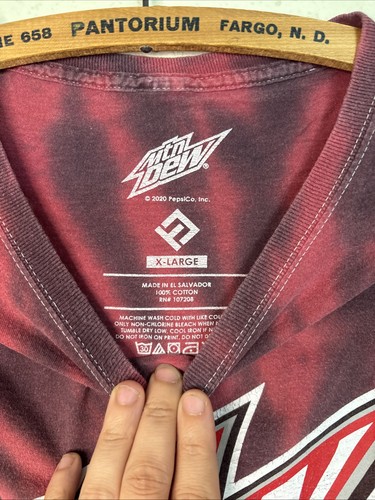Maglietta Mountain Dew Code Red Tie Die XL - Foto 3 di 4