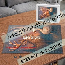 1000 piece jigsaw puzzle Elk Nature forest scene