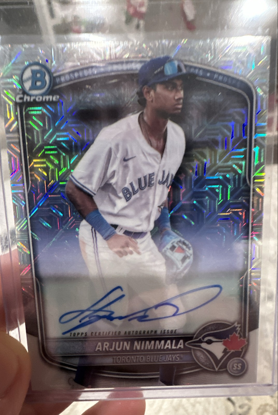 2025 Bowman - Chrome Prospect Mega Box Autographs Arjun Nimmala #BMA-AN (AU, RC)