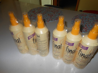 #ad 6 New Final Net Hairspray Extra Hold Unscented All Day Hold 12 Fl. oz. $95.00