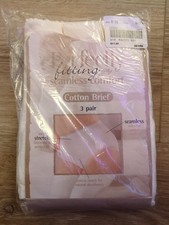 NEW Vintage 90s Sears Perfectly Fitting Seamless Comfort Cotton Briefs X 3