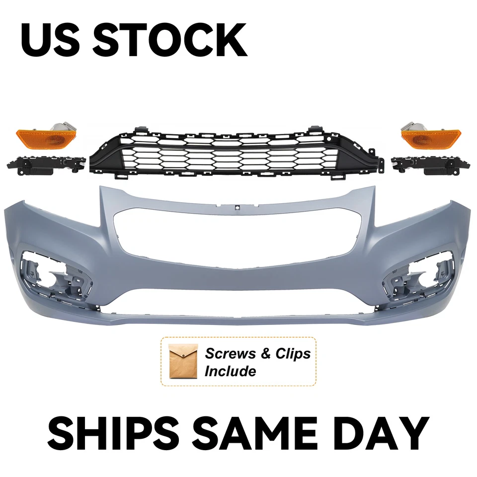 For 2015 Chevrolet Cruze 2016 Limited Bumper Cover & Grille w/ Side Marker Light Foto 3 de 4