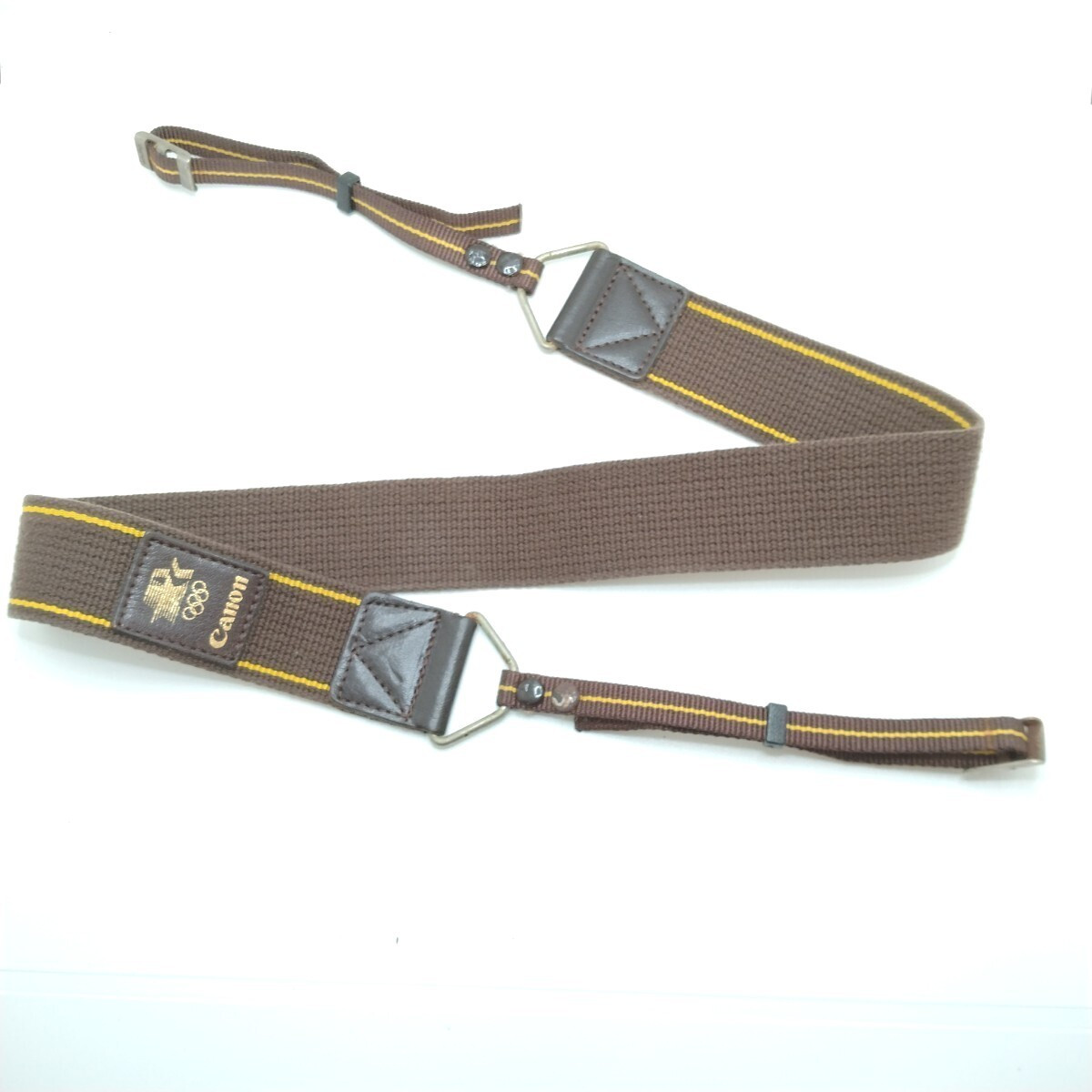 Rare Canon Los Angeles Olympics Memorial Camera Strap Loss La Brown Yellow Gold