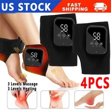 4PCS Electric Foot Ankle Massager Heating Vibration & Hot Compress Pain Relief