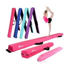 MARFULA 6 FT / 8 FT / 9 FT / 10 FT Folding Gymnastic Balance Beam for Kids wi...