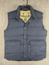 Cabela's Puffer Vest Mens M Blue Premier Northern Goose Down Pockets Full Zip