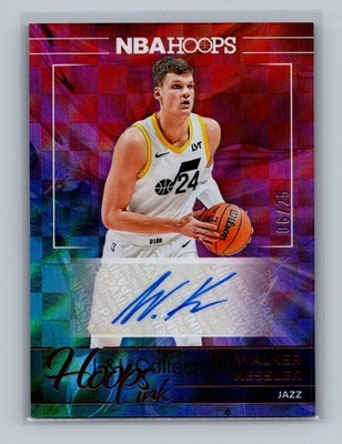 2024-25 Hoops #HI-WKJ Walker Kessler Hoops Ink Red #/25