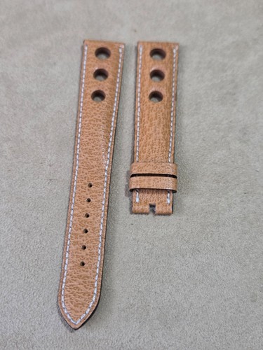 Chopard Watch Straps Leather Holed 19mm Light Brown Swiss Wristwatch OEM 130/85 - Picture 2 of 11