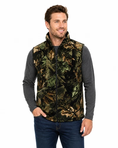 TrailCrest Chambliss Fleece Camouflage Full Zip Warm Hunting Vest - product listing photo