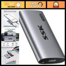 256GB Portable SSD External Hard Drive - Fast 550MB/s Solid State Storage