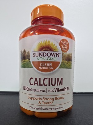 Sundown Calcium 1200 mg Plus Vitamin D3 170 ct. NEW/SEALED EXP: 01/27
