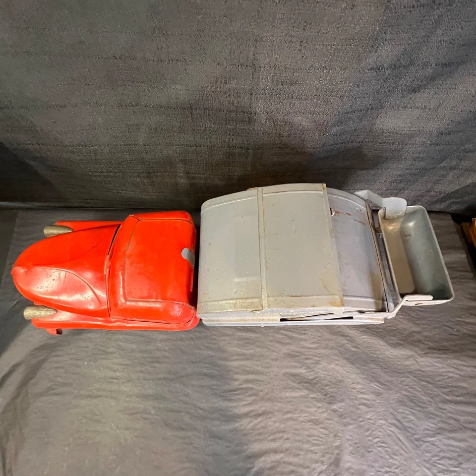 Structo U.S.A. vintage años 40 Camión de basura City of Toyland de acero prensado Foto 3 de 4