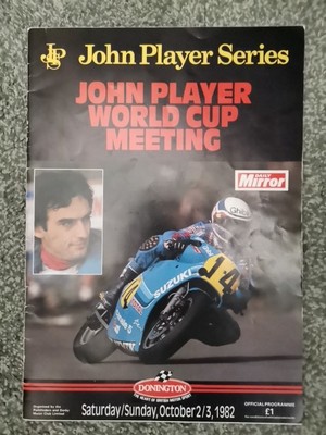 John Player World Cup Meeting Programme 1982 Signed J Dunlop, F Uncini, Reggiani