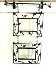 New TWO PICTURE Hanging Metal Picture Frames with Decorations