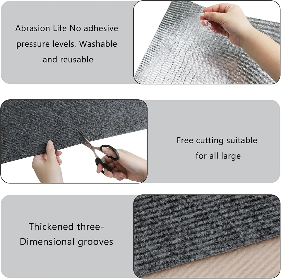 Protezione Proteggi Divano Graffi Gatto, 30 X 100 Cm Tiragraffi Divano per Gatti - Immagine 3 di 4