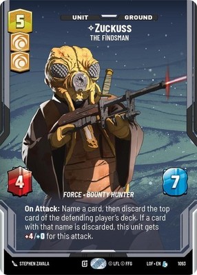 Zuckuss - The Findsman Prestige Foil Legendary Star Wars Legends of the Force NM