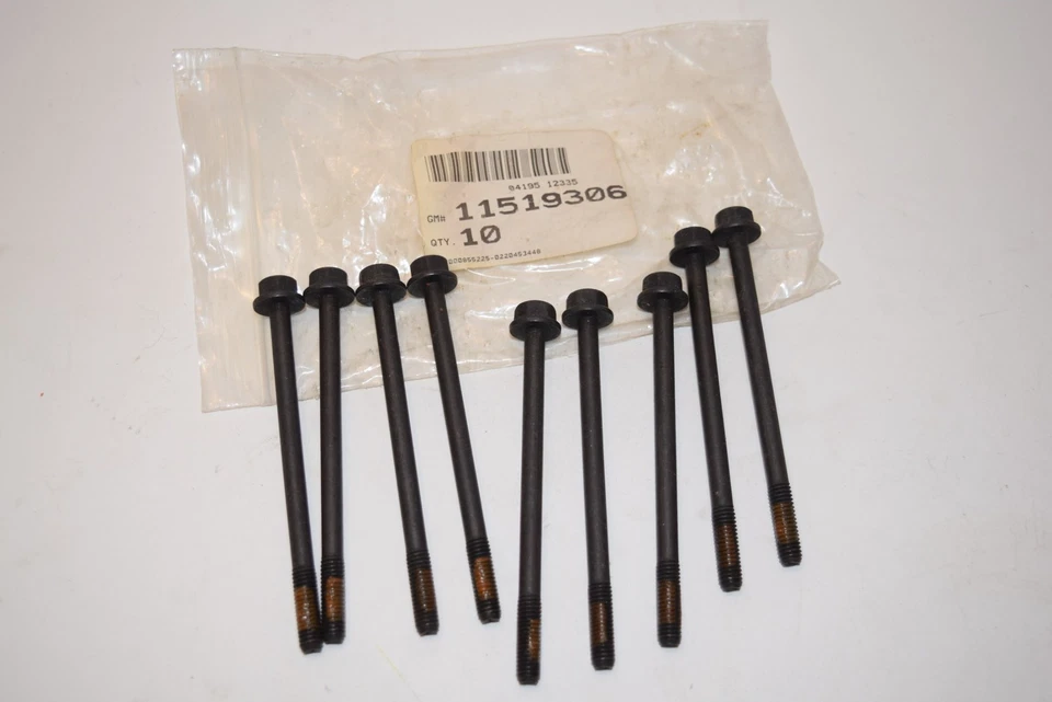 NOS 11519306 (Pack de 9) GM O.E. Perno de culata B13-155 Foto 2 de 3