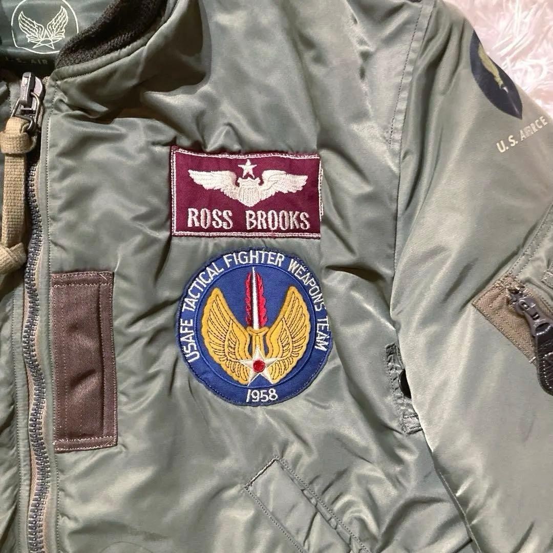 Buzz Ricksons MA1 Lion Patch Flight Jacket Good U… - image 2
