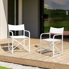 Outdoor Basic Portable Folding Chair Camping Chair With Backrest White, 4 Pack — photo 2