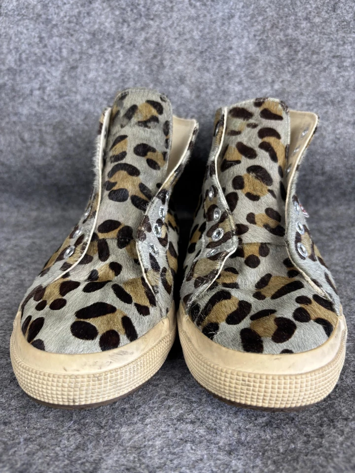 Zapatillas altas Superga para mujer talla 39 estampado de leopardo pelo de becerro S009KQ0 Foto 2 de 4