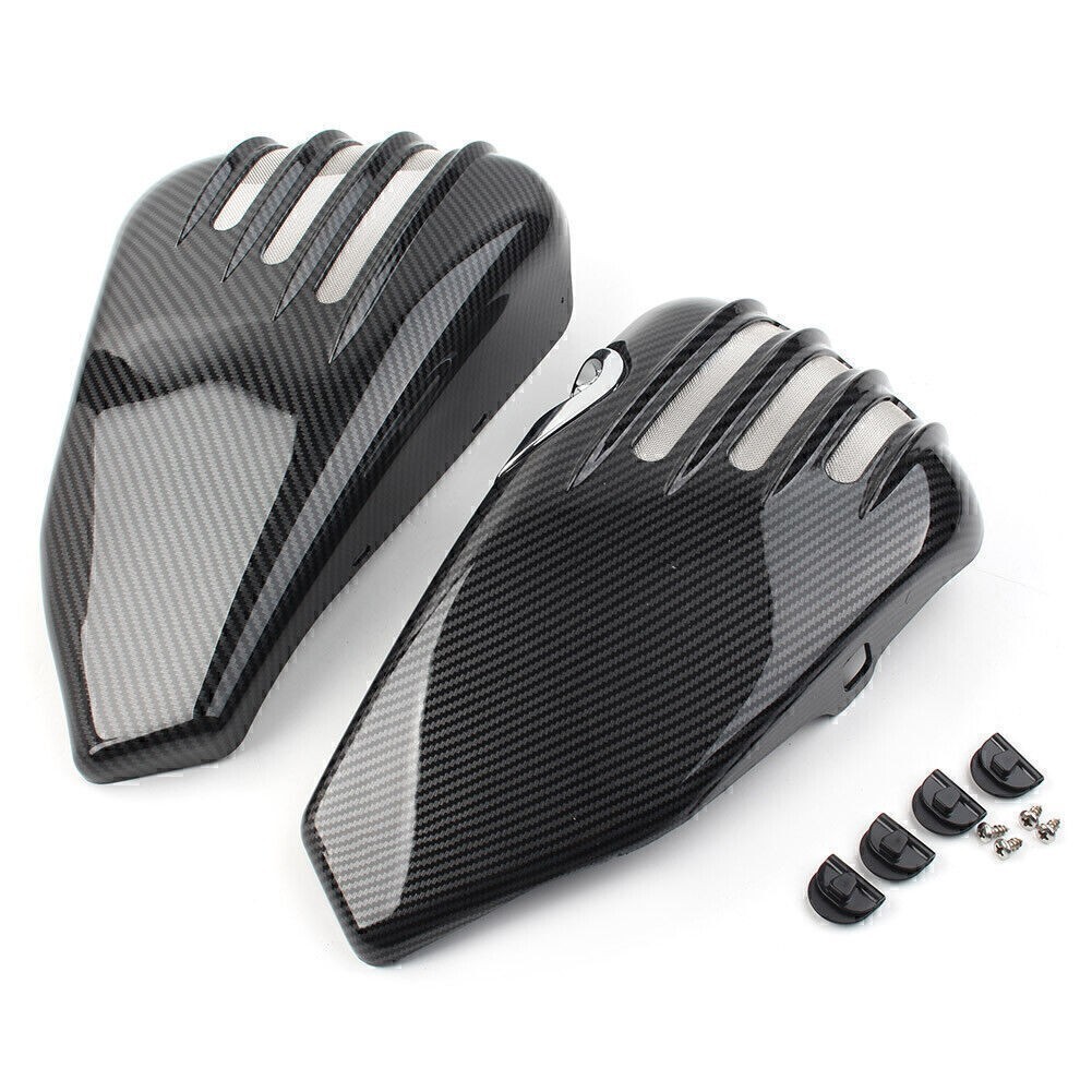 2 X Battery Side Cover Fit For Harley Davidson Sportster 1200 2014-2021 CARBON