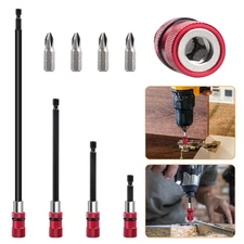 8PCS 1/4" Hex Drill Bit Extension Set 2-12 inch Magnetic Screwdriver Bit Holder