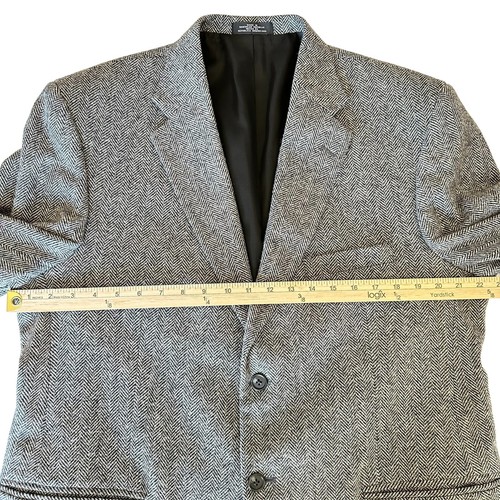 TownCraft Wool Tweed Sport Coat 44R Gray Herringbone Blazer Jacket Suit towncraft-wool-tweed-sport-coat-44r-gray-herringbone-blazer-jacket-suit