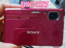 SONY Cybershot DSC-TX7 Digital Camera 10.2MP 4x Optical Zoom English Red