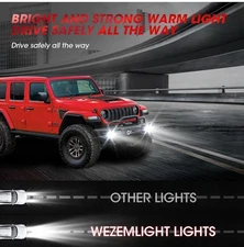 LED Fog Lights Assembly Replacement For Jeep Wrangler, See Descript For Year Mod