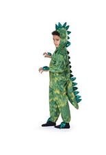 Kids T-Rex Costume   Green Dinosaur Jumpsuit w/Hood  Tail   Toddler Toddler 2