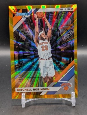 2019-20 Donruss Press Proof Gold Laser Mitchell Robinson #/10-  NY Knicks 