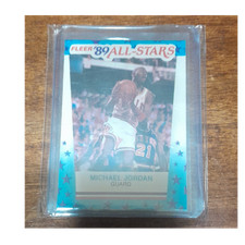 Fleer 1989 Michael Jordan Chicago Bulls NBA #3 All-Stars Sticker Basketball Card