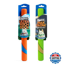 Chuckit Ultra Fetch Stick Day  Night Dog Toy, 12", Durable, 2-Pack