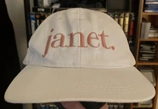 Super Rare Vintage Janet Jackson Summer Tour 1994 Embroidered Hat Cap White
