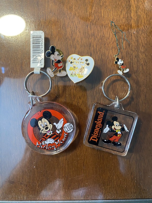 Vintage Mickey Mouse Pins And Keychains