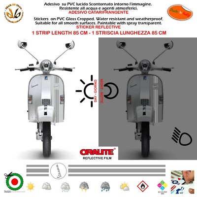 Reflective stickers Vespa Stricie reflective stickers multicolor cropped 1 pc.