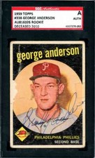 Sparky  Anderson SGC Coa Signed 1959 Topps Rookie Autograph