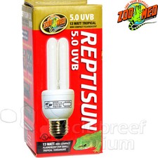 13 Watt Reptisun 5 UVB Mini Fluorescent Tropical Reptile Terrarium Bulb Zoo Med