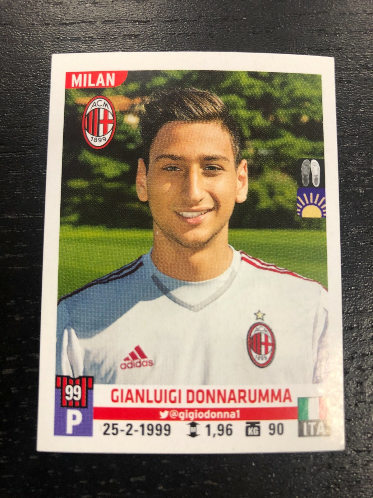 DONNARUMMA ROOKIE STICKER CALCIATORI PANINI 2015-16 #359 NEW MINT