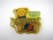 Cherished Teddies 1997 Enesco Pin Celebrating 5 Cherished Years Teddy Bear Lapel