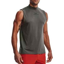 Under Armour Men's RUSH Energy Mock Sleeveless WHAM/BLACK L/XL  SURFACE GRAY/BL