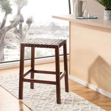 SAFAVIEH Capri Counter Stool | Brown / Brown |