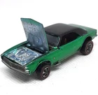 Hot Wheels Redline Custom Camaro 1967/68 Green Gray Int. Painted Black Top USA