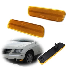 Front Wheel Fender Side Marker Lights Amber Lens For Chrysler Pacifica 2004-2008