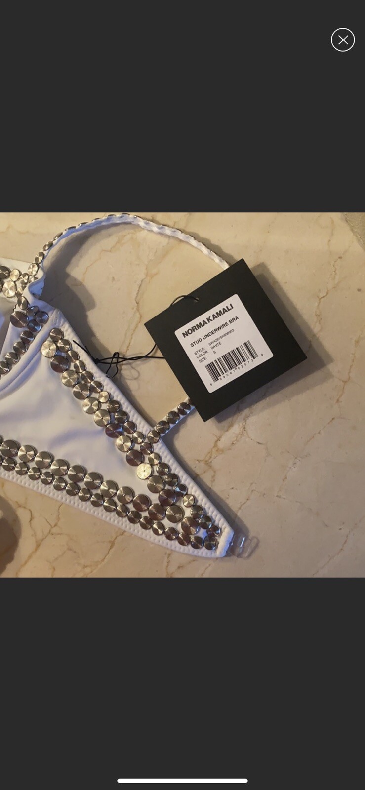 norma kamali studded swimsuit Bikini White Top And Bottom image 2