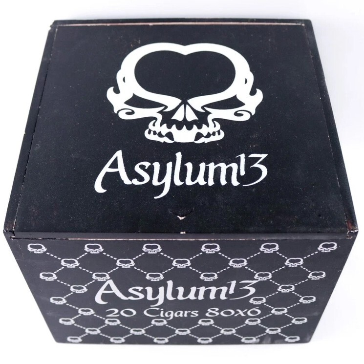 Asylum 13 80 x 6 Empty Wood Cigar Box 7" x 6.75" x 5.5"